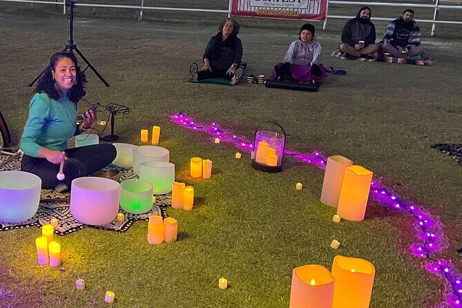 Goat and Alpaca Sound Bath - Gilbert Arizona - The sound bath: gongs, singing bowls, and chimes under the stars