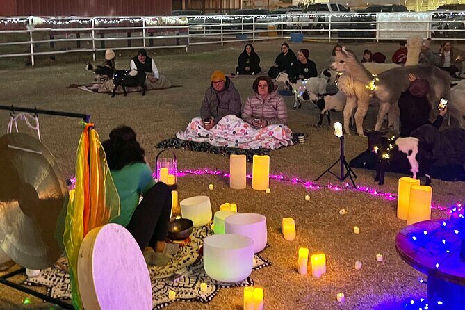 Goat and Alpaca Sound Bath - Gilbert Arizona - Price check: $30 plus $5 mat rental for a combo experience