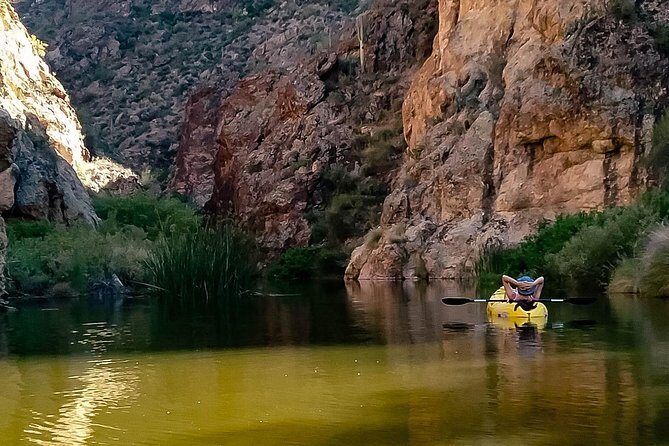 Kayaking 2 Hr Canyon & Cliffside on Saguaro Lake - Heat, clothing, dry bags, and real-world lake conditions