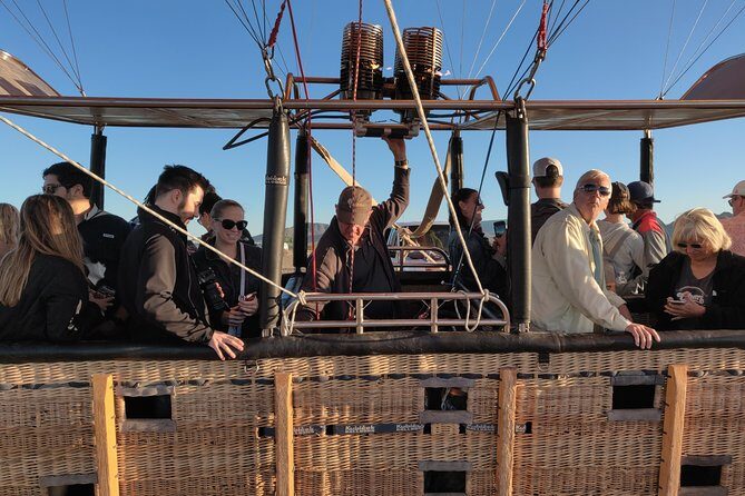 Phoenix area Hot Air Balloon Ride on the Largest Balloon in USA - The post-flight champagne toast and desert breakfast payoff