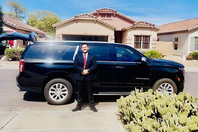 PHX (Phoenix Airport) Round-trip Sedan transportation Phoenix address - Hotel or Airbnb pickup: easy meeting points