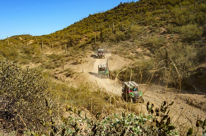 Self-Guided Centipede Desert UTV Rental - Group setup: fitting everyone and staying together