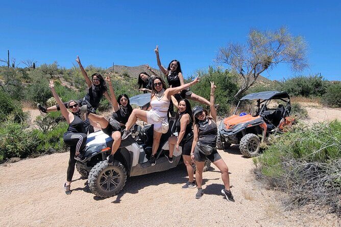 Sonoran Desert, Guided ATV/UTV 2 Person Sand Buggy Tour Phoenix - Getting to HFV4+RW Mesa and choosing drive vs. ride